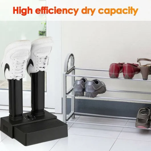 2-Shoe Portable Adjustable Electric Shoe Dryer withTimer