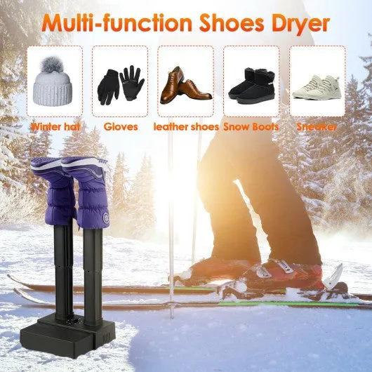 2-Shoe Portable Adjustable Electric Shoe Dryer withTimer