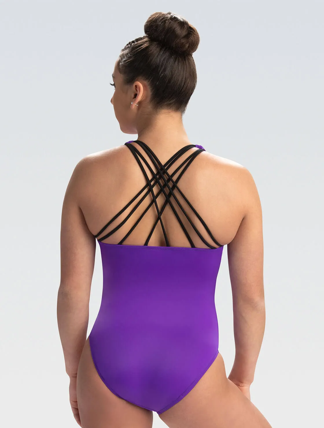 3886 Strappy Back Branded Workout Leotard