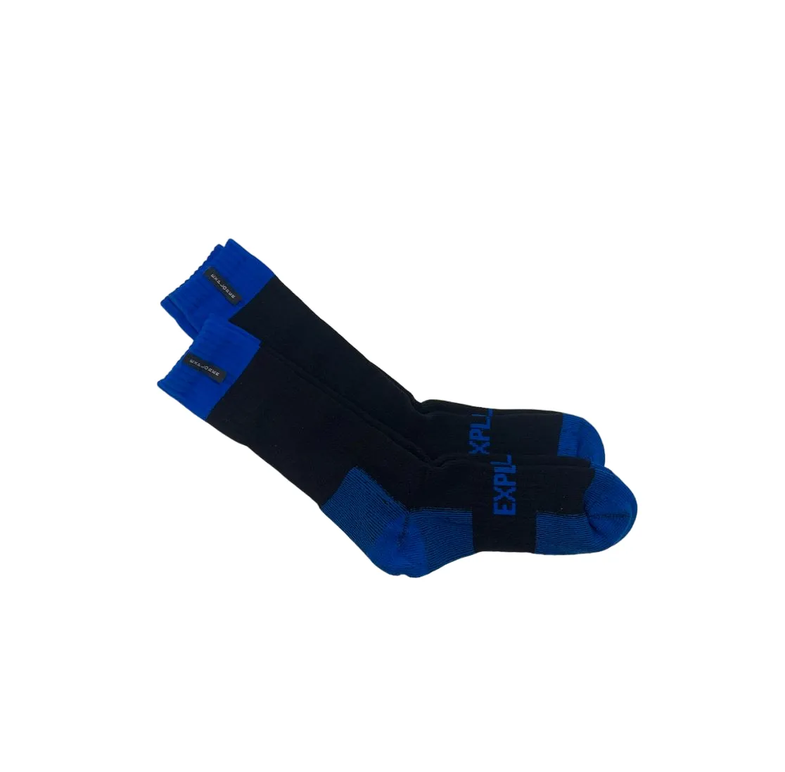 6 x Bonds Explorer Tough Work Socks Black/Blue Cotton Comfortable Crew