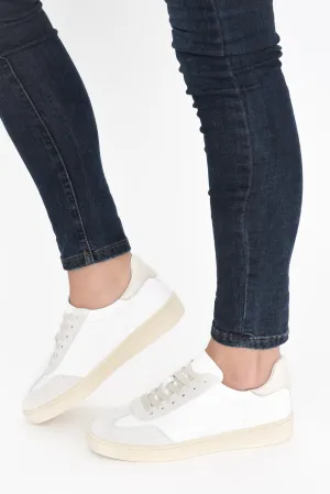 Abbie Cream Leather Sneaker