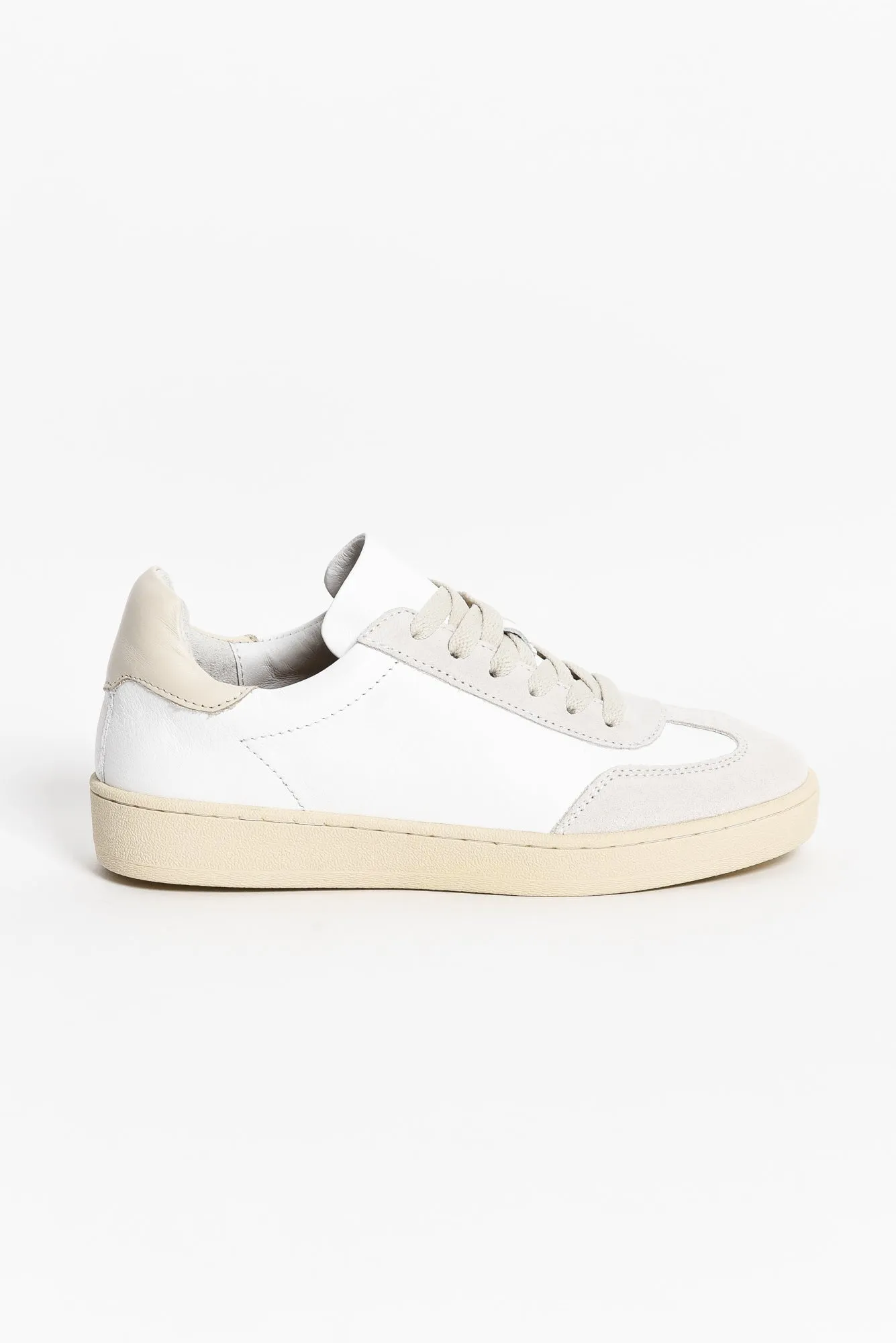 Abbie Cream Leather Sneaker