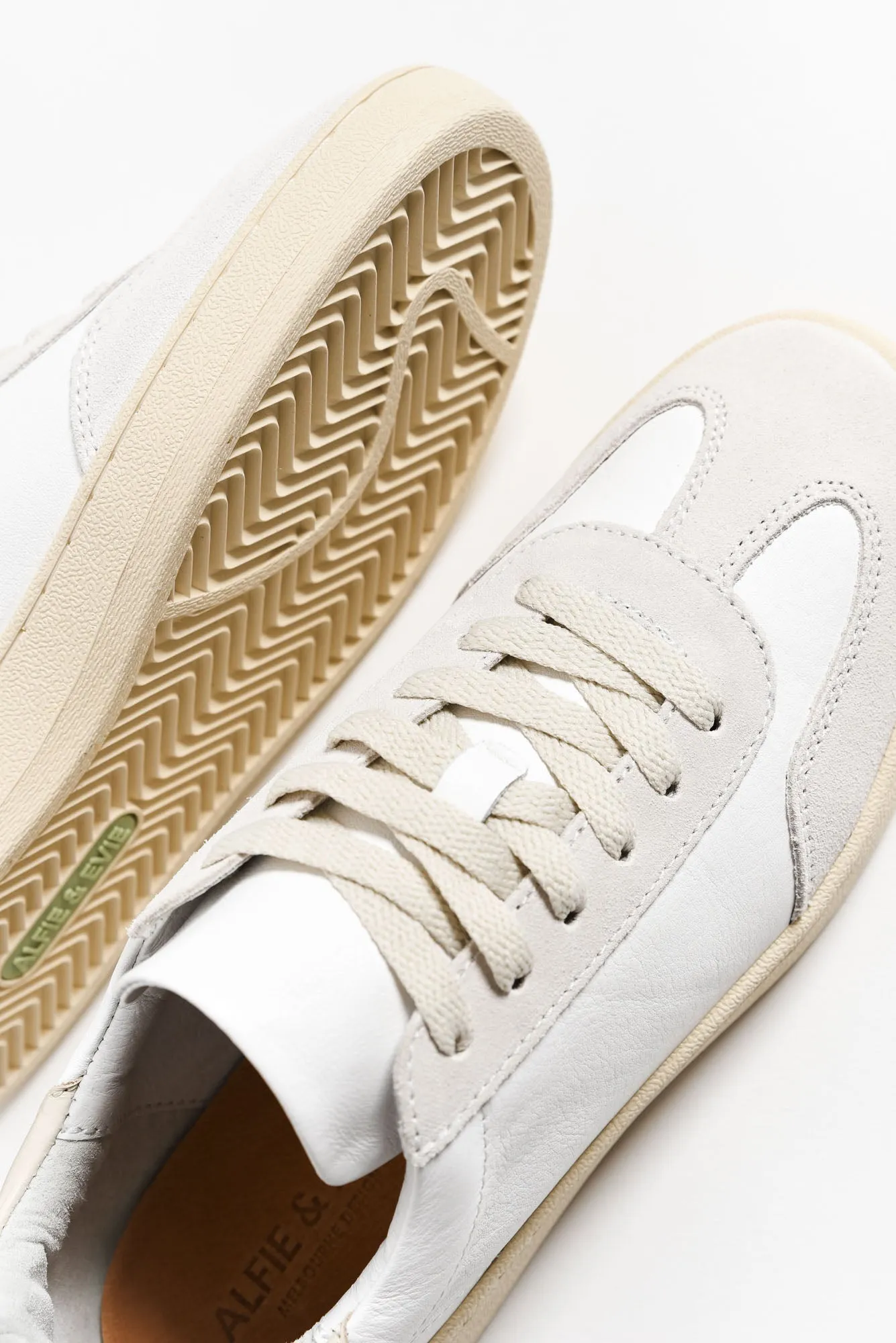 Abbie Cream Leather Sneaker