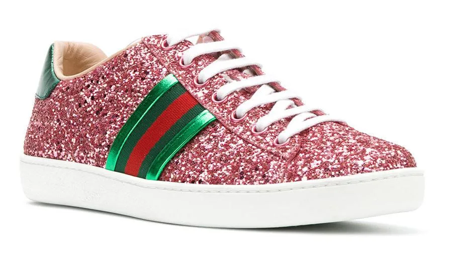 Ace Glitter Sneakers - Pink or Silver