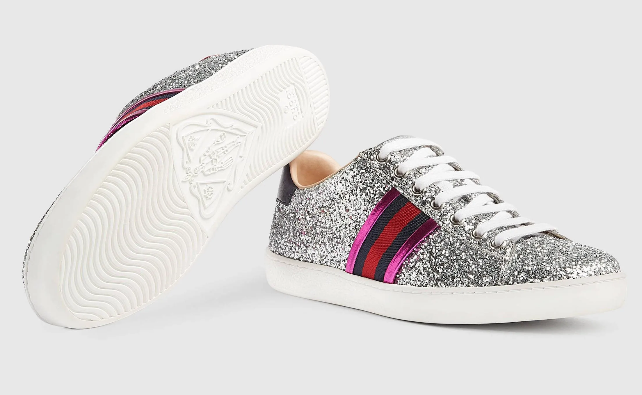 Ace Glitter Sneakers - Pink or Silver