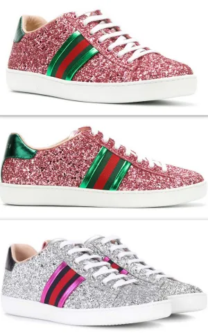 Ace Glitter Sneakers - Pink or Silver