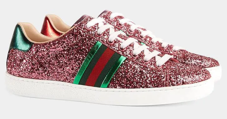 Ace Glitter Sneakers - Pink or Silver