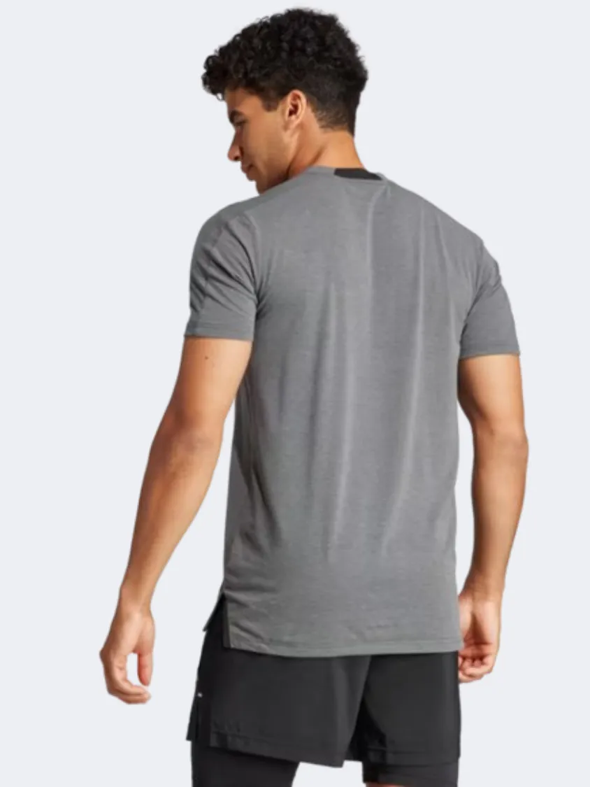 Adidas Designed For Training Workout Men T-Shirt Dgh Solid Grey