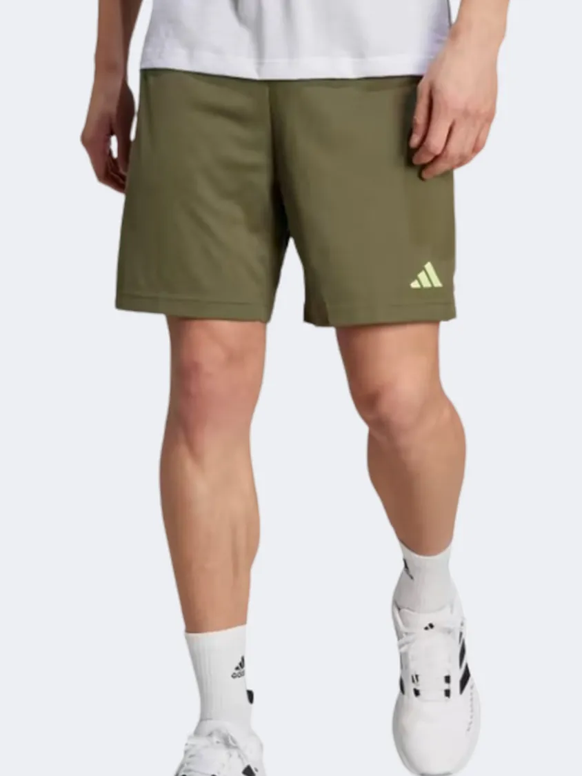 Adidas Essential Seasonal Camo Men Training Short Olive Strata/Lime