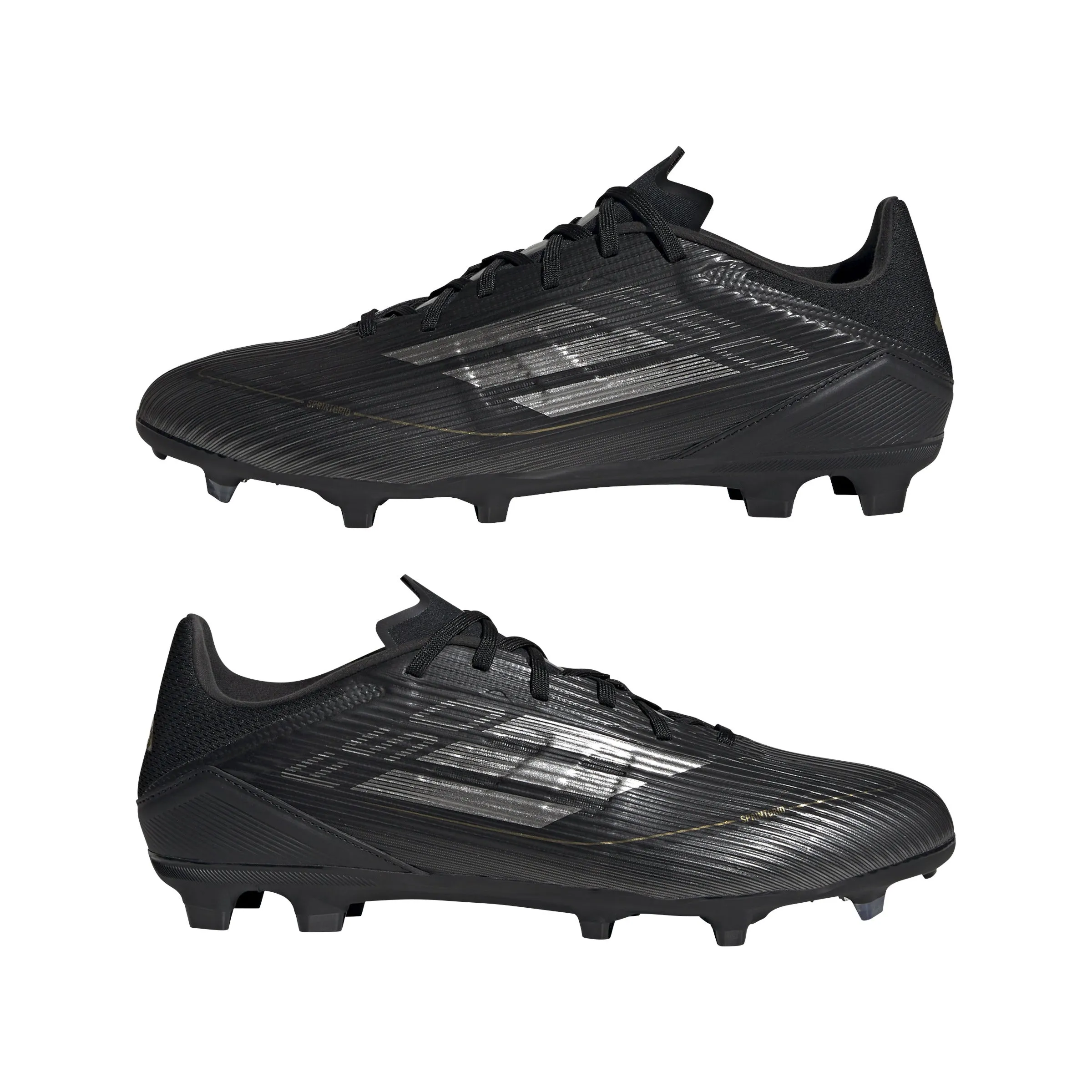 adidas F50 League FG/MG Firm Ground- Black/ Iron/ Gold