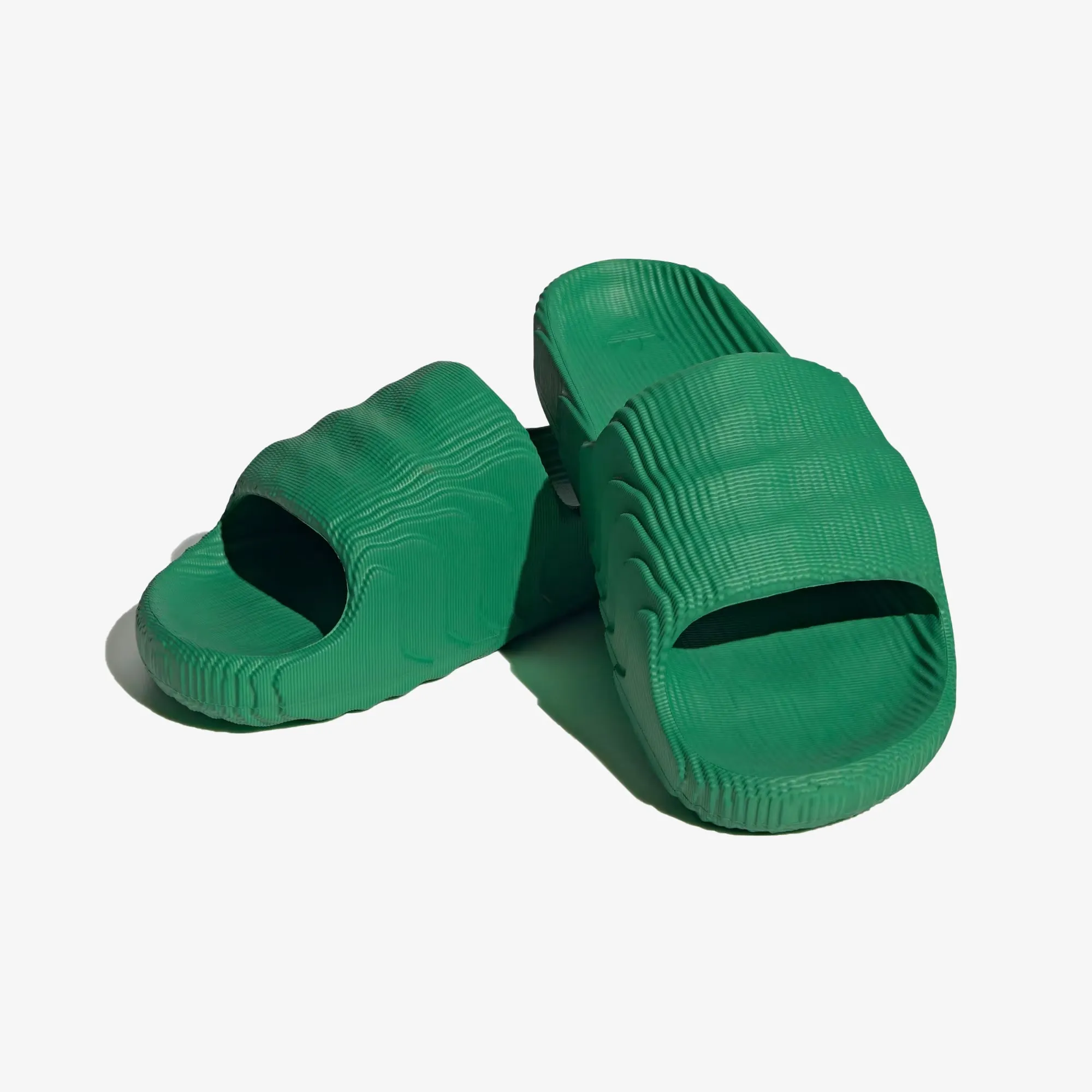 Adidas Originals | ADILETTE 22 SLIDES  { GREEN / CLOUD WHITE / GREEN