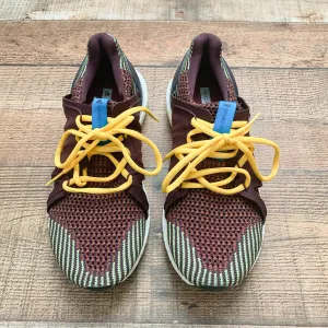 Adidas Stella McCartney Purple Running Shoes with Yellow Laces- Size 7.5 (LIKE NEW)