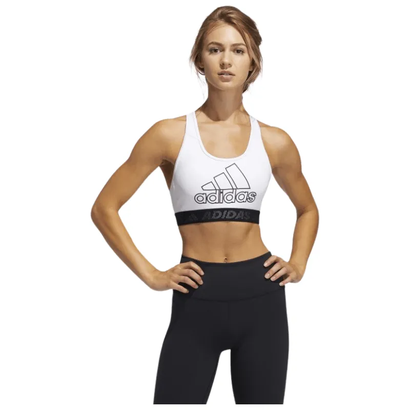 Adidas Womens Don't Rest Badge of Sport Bra in White