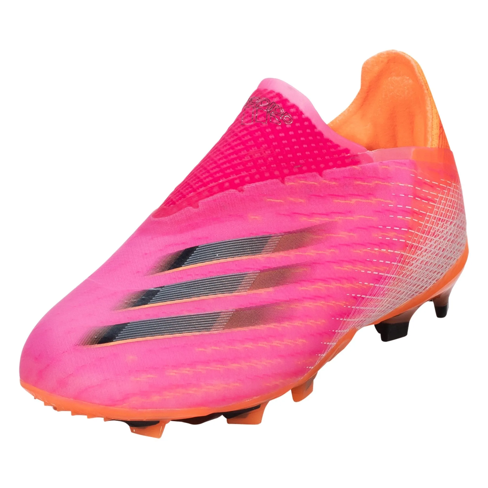 adidas X Ghosted   JUNIOR Firm Ground Soccer Shoe - Shock Pink/Core Black/Screaming Orange