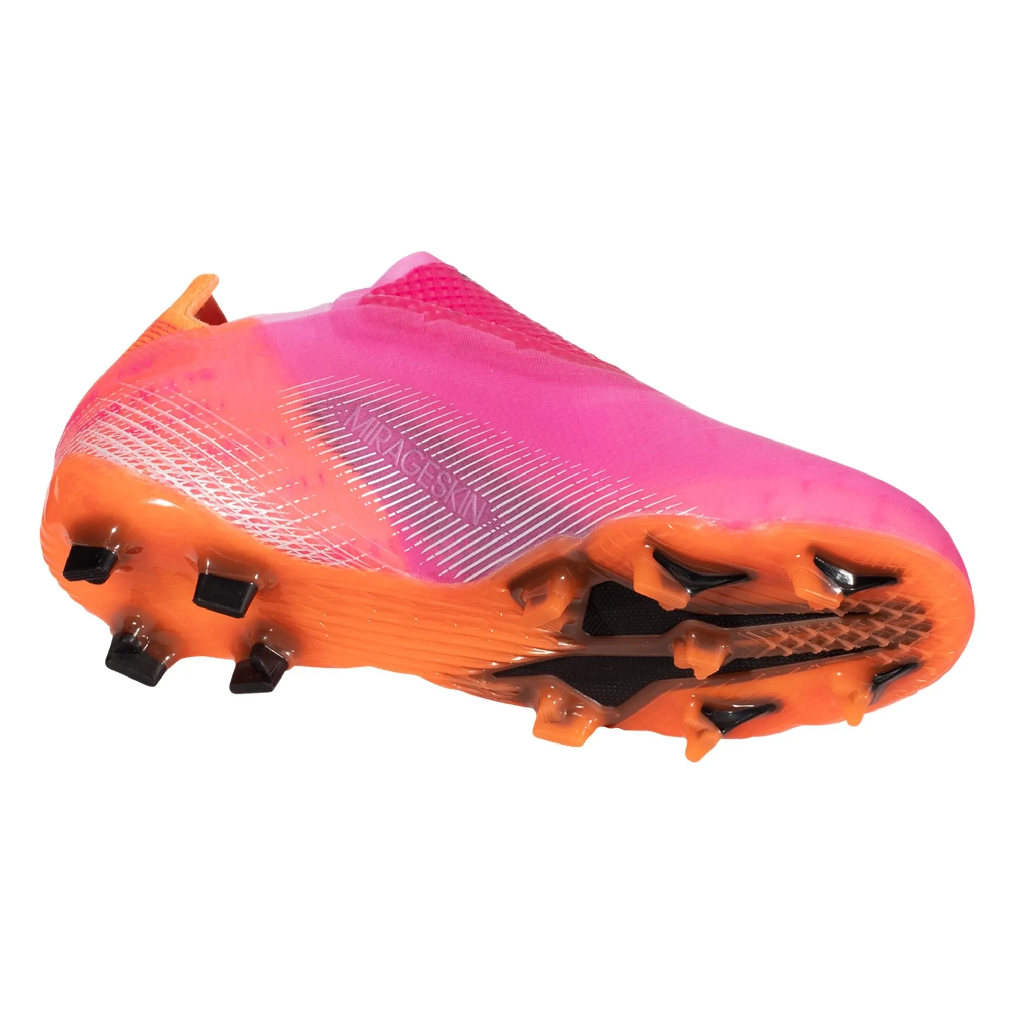 adidas X Ghosted   JUNIOR Firm Ground Soccer Shoe - Shock Pink/Core Black/Screaming Orange