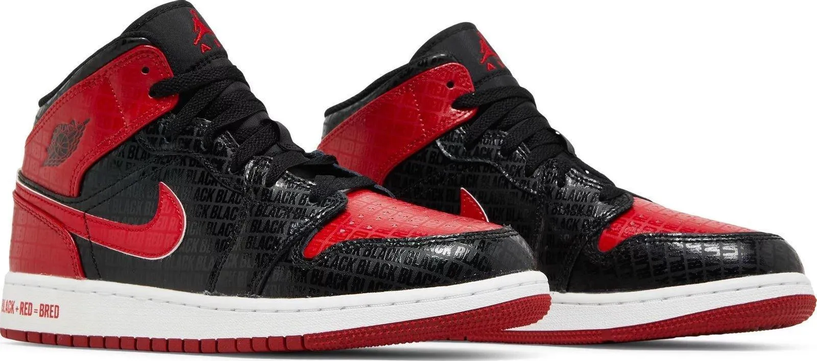 Air Jordan 1 Mid Bred Text