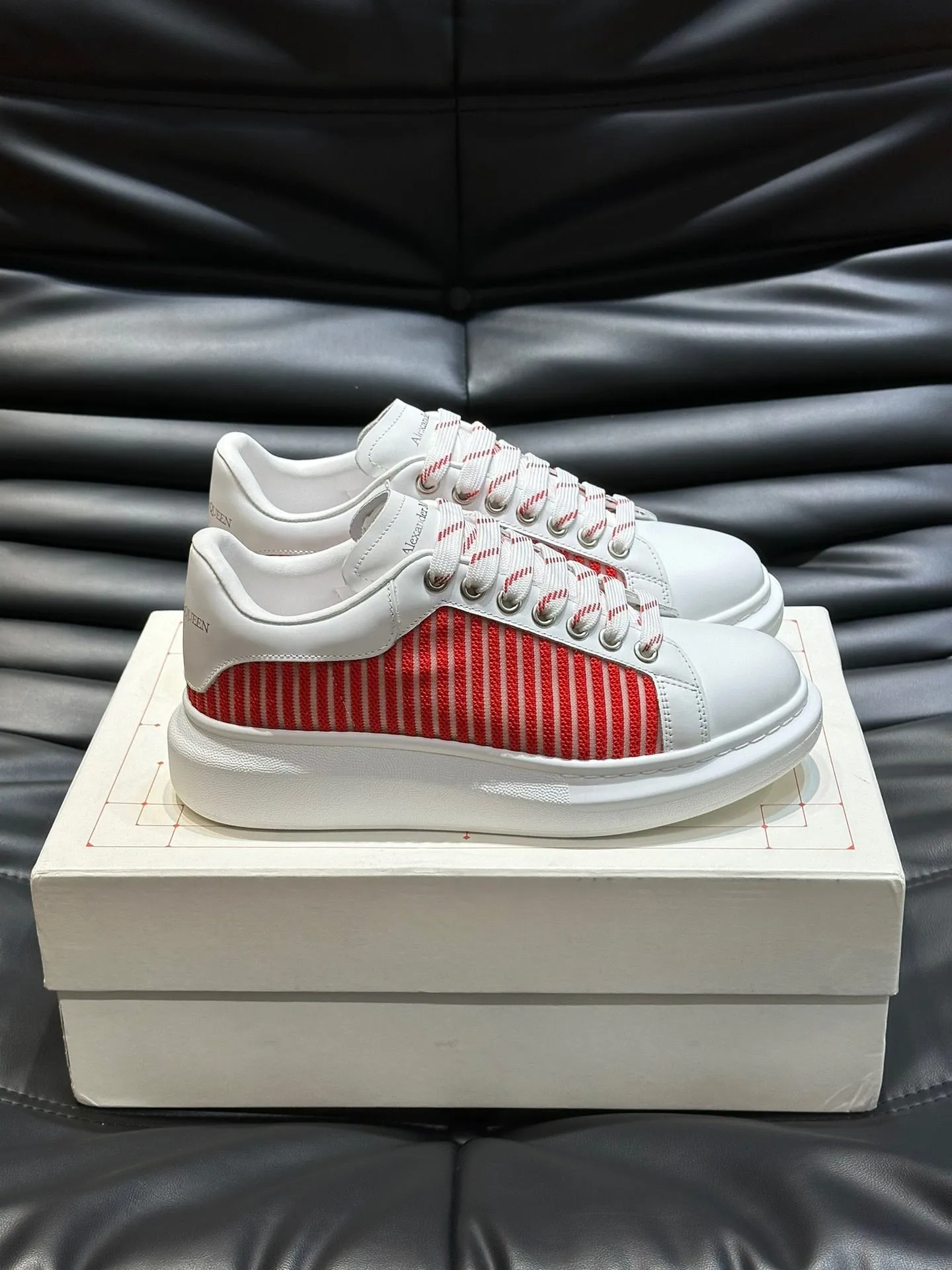 ALMC White and Red Sneakers-003