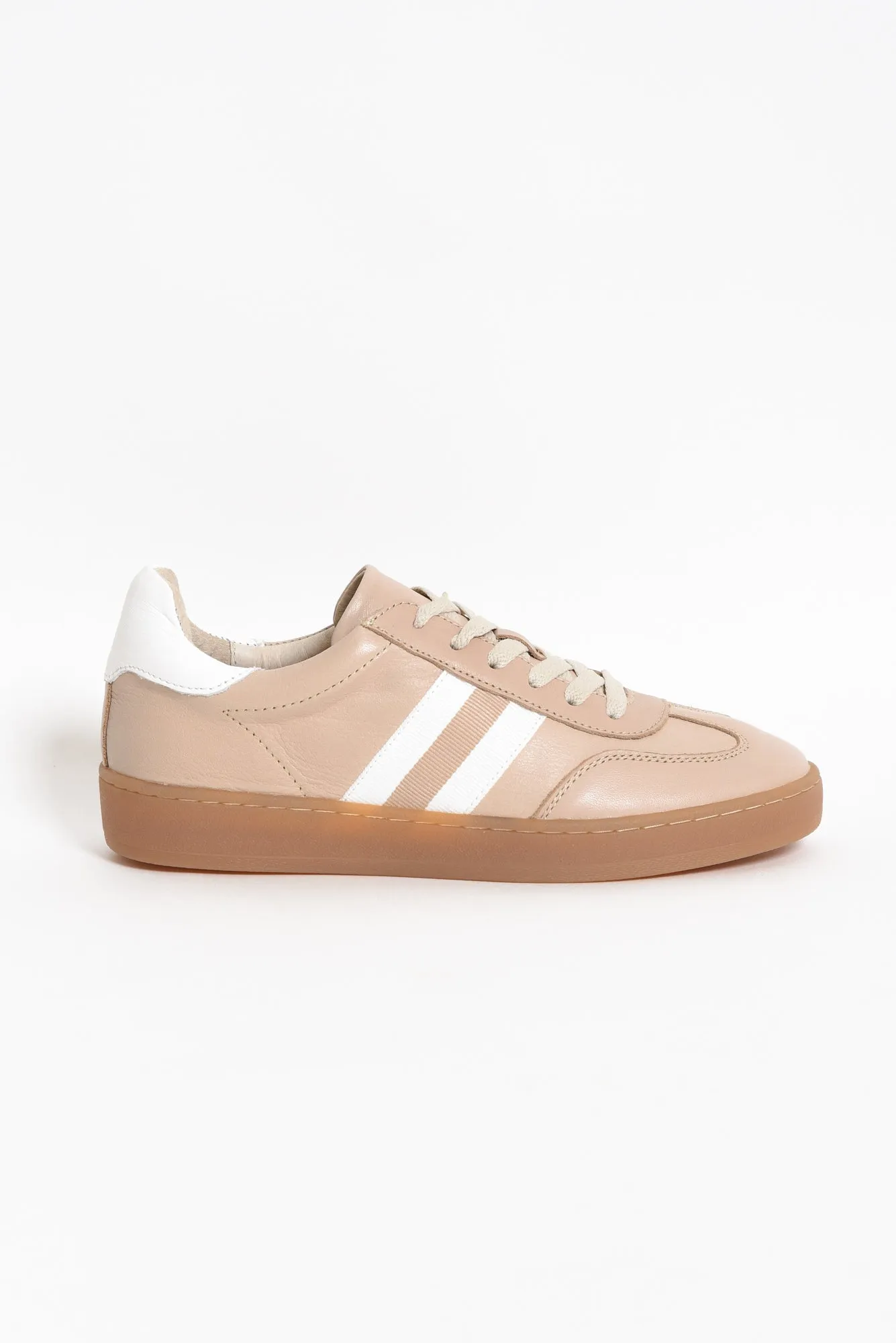 Aloha Beige Stripe Suede Sneaker