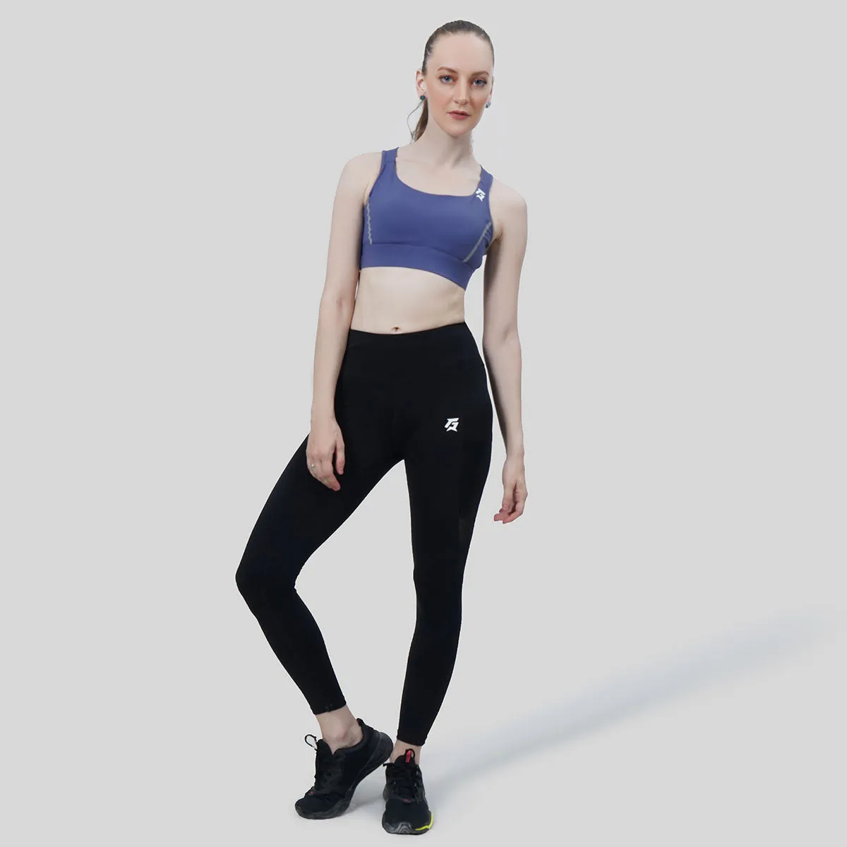 Angles Side Mesh Leggings (Black)