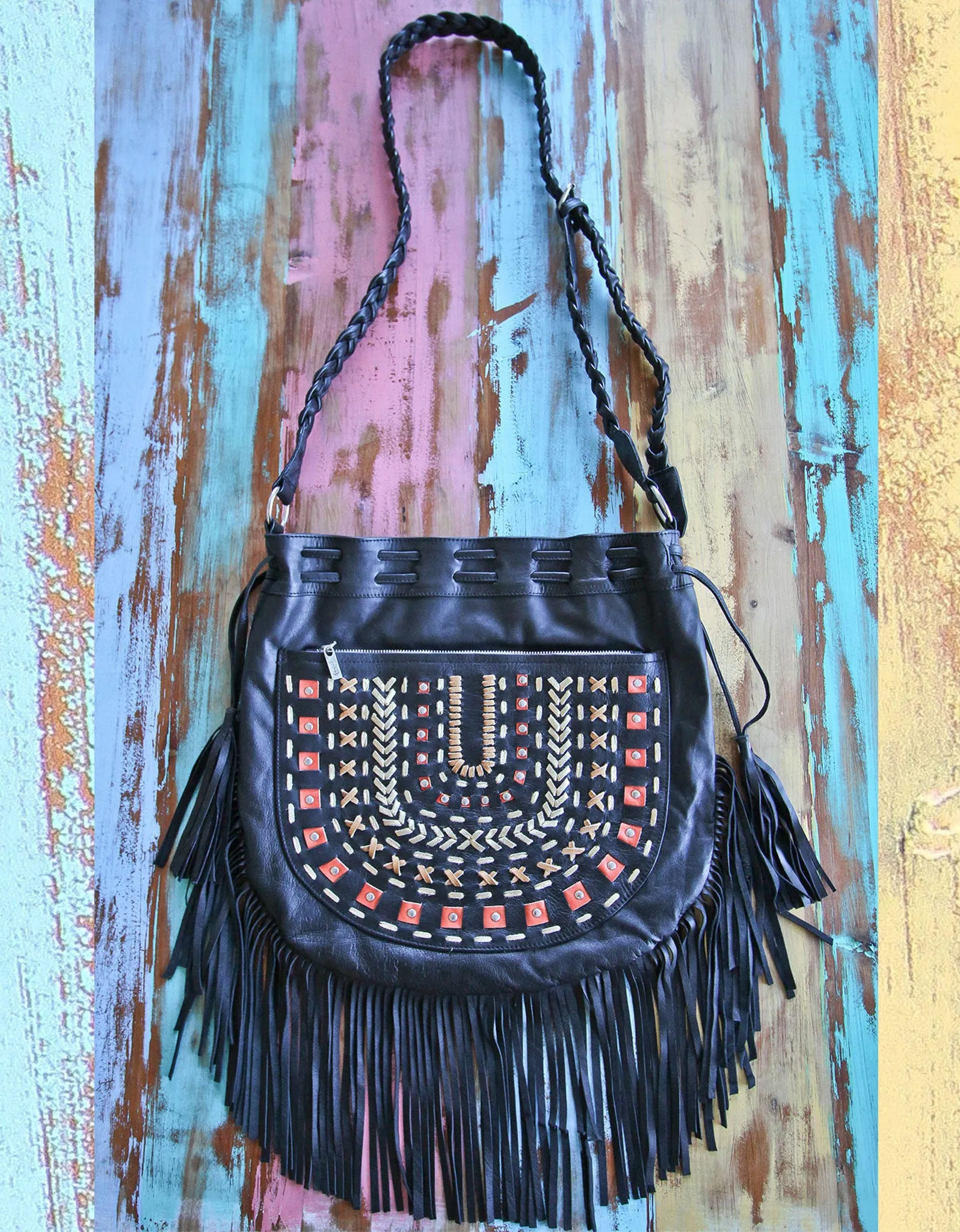 Apachita Earth Handbag with Fringe