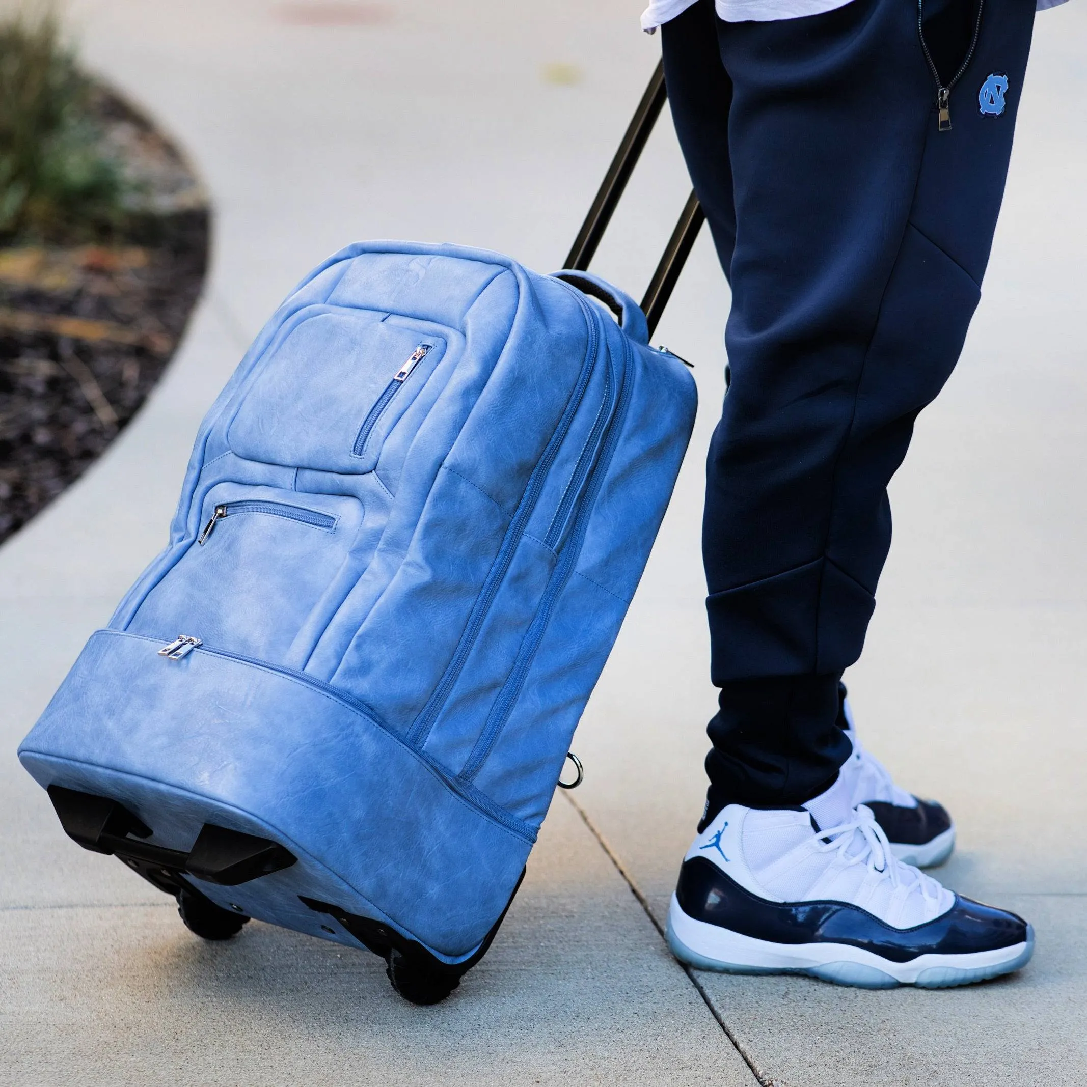 Baby Blue Tumbled Leather Roller Bag (Only 200 Made)