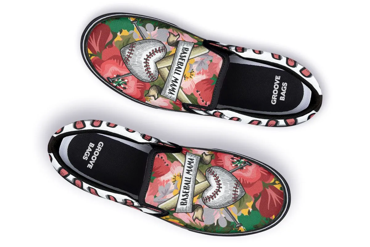 Baseball Mama Slip-On Shoes