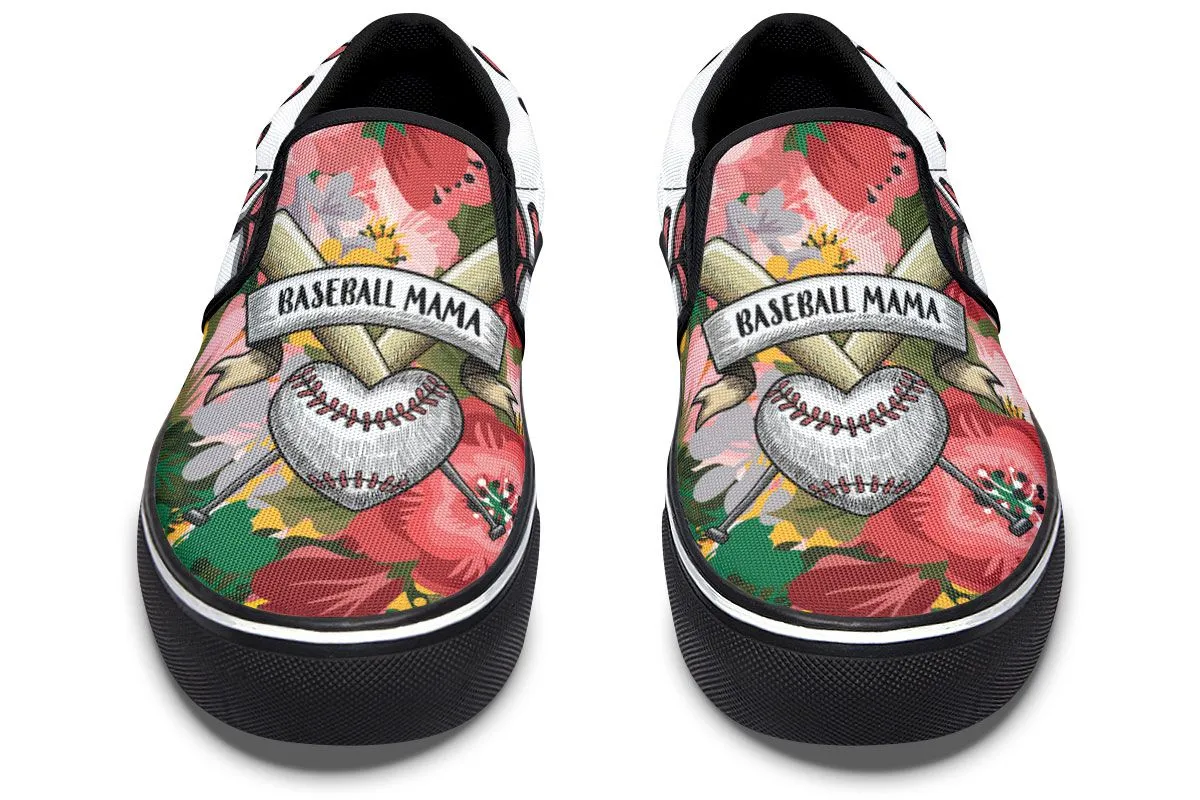 Baseball Mama Slip-On Shoes