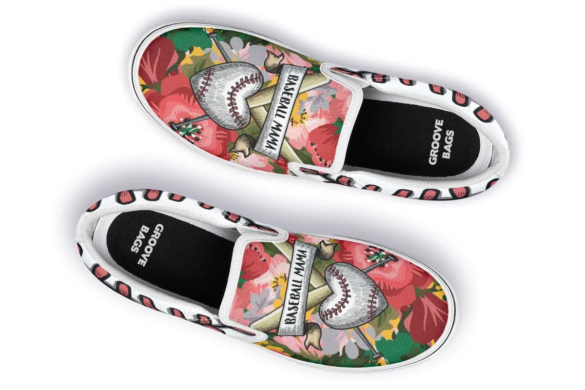 Baseball Mama Slip-On Shoes