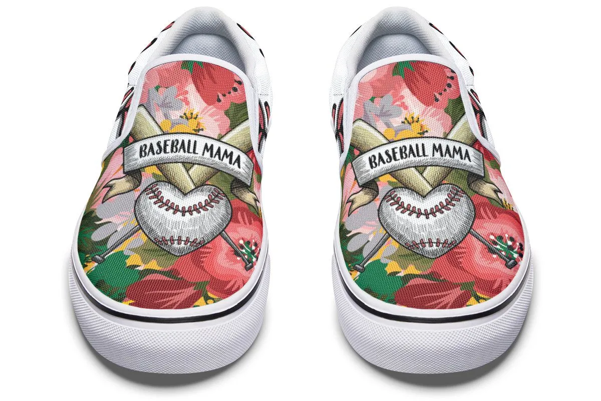 Baseball Mama Slip-On Shoes