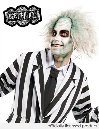 Beetlejuice Deluxe Costume, Black/White, X-Large