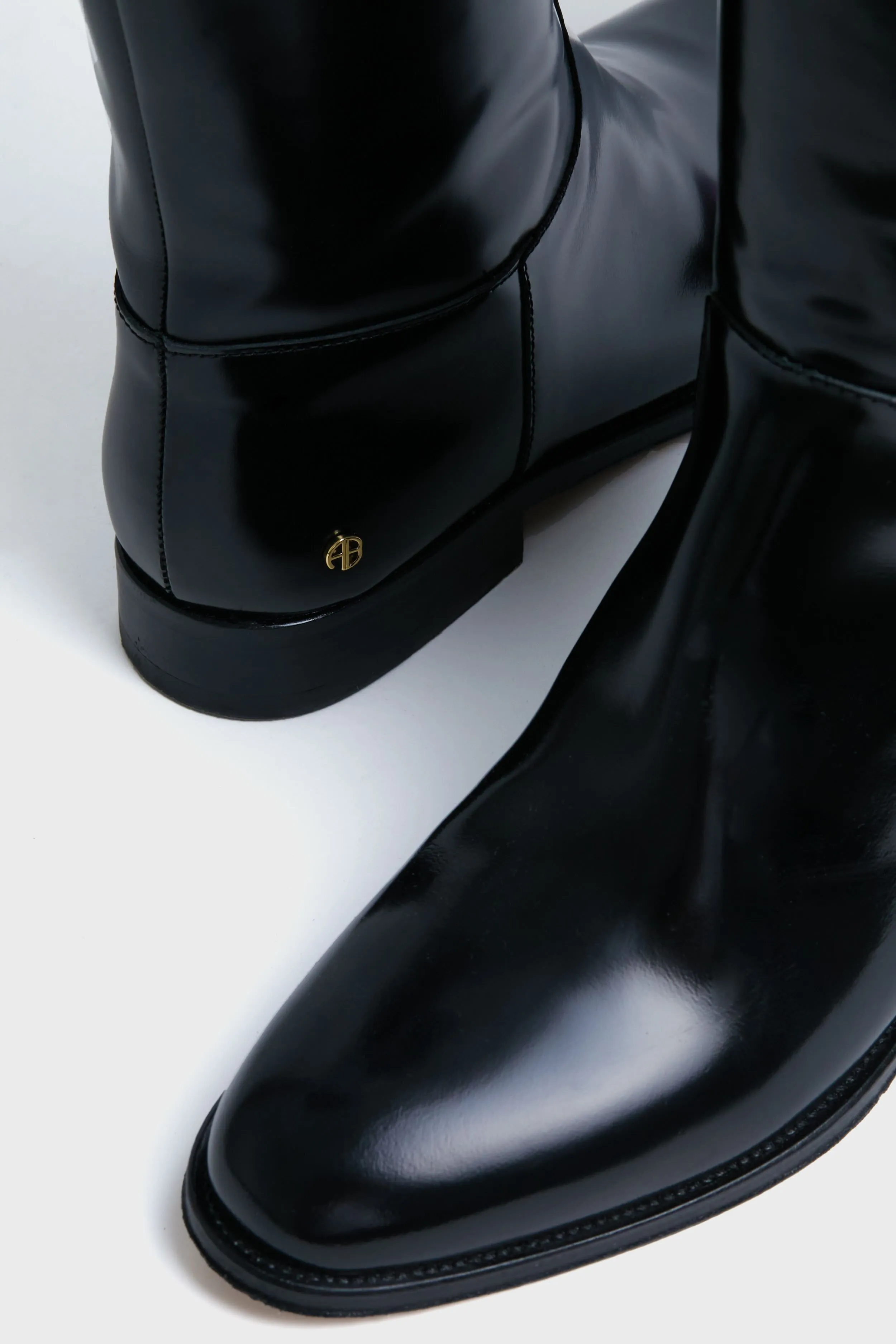 Black High Shine Kari Riding Boots