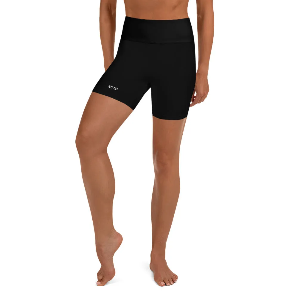 Black High Waisted Yoga Shorts