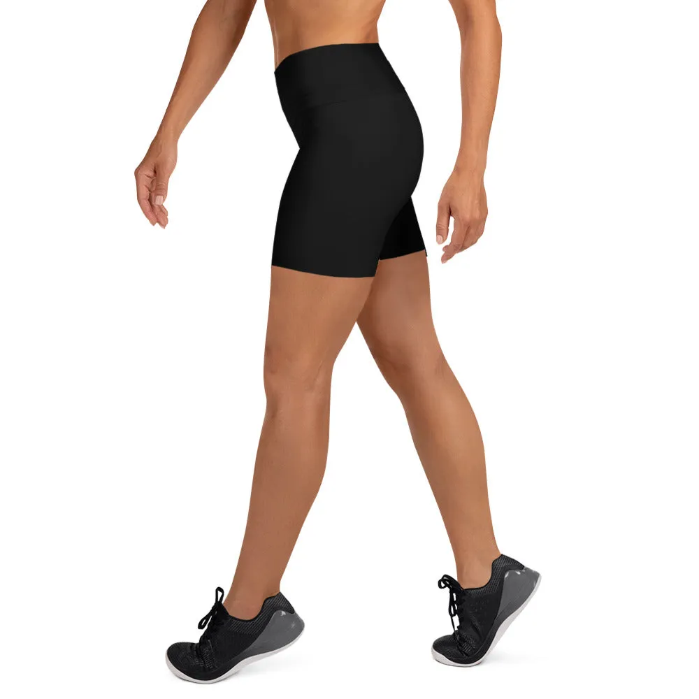 Black High Waisted Yoga Shorts