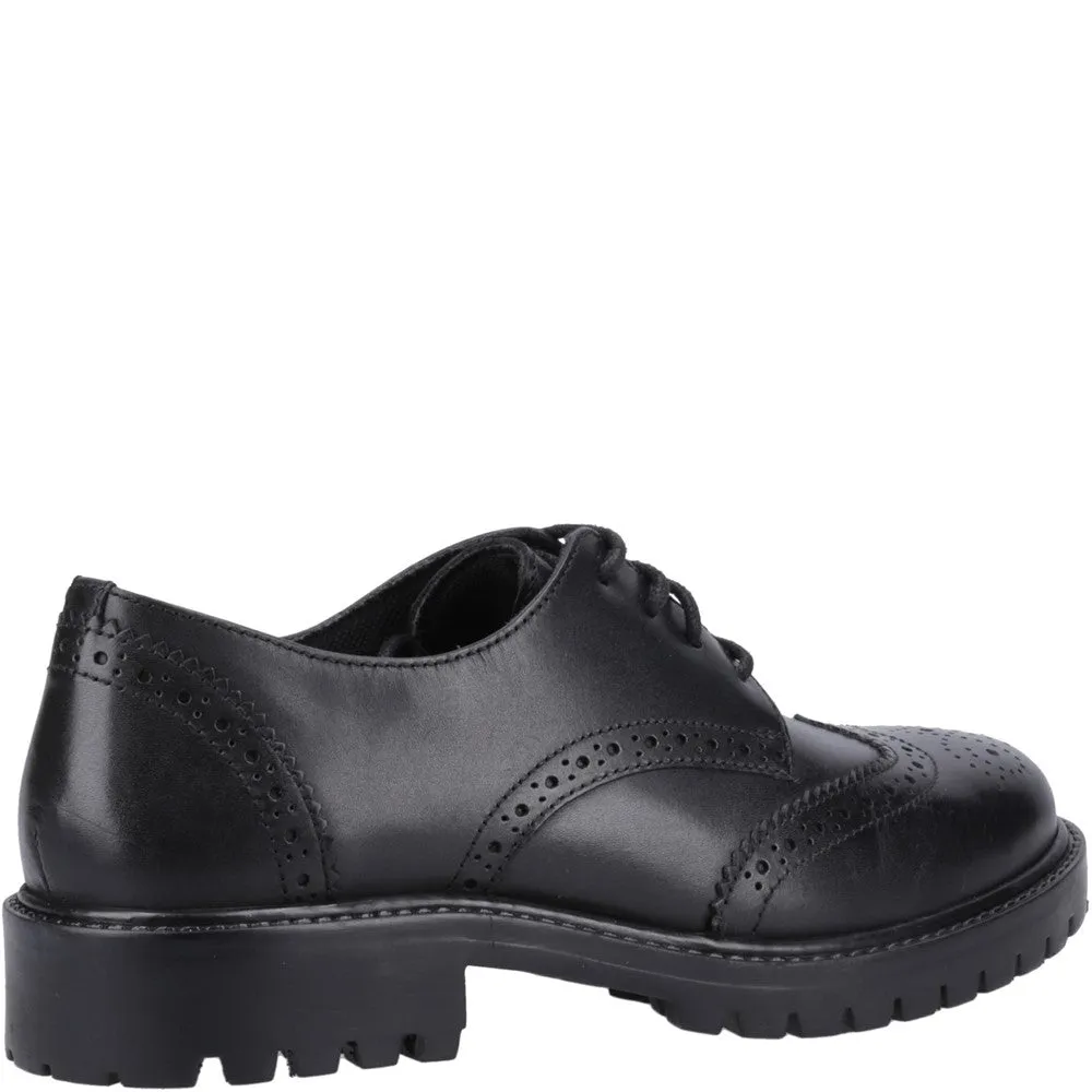 Black Lace Up Athena XL Senior School Shoes