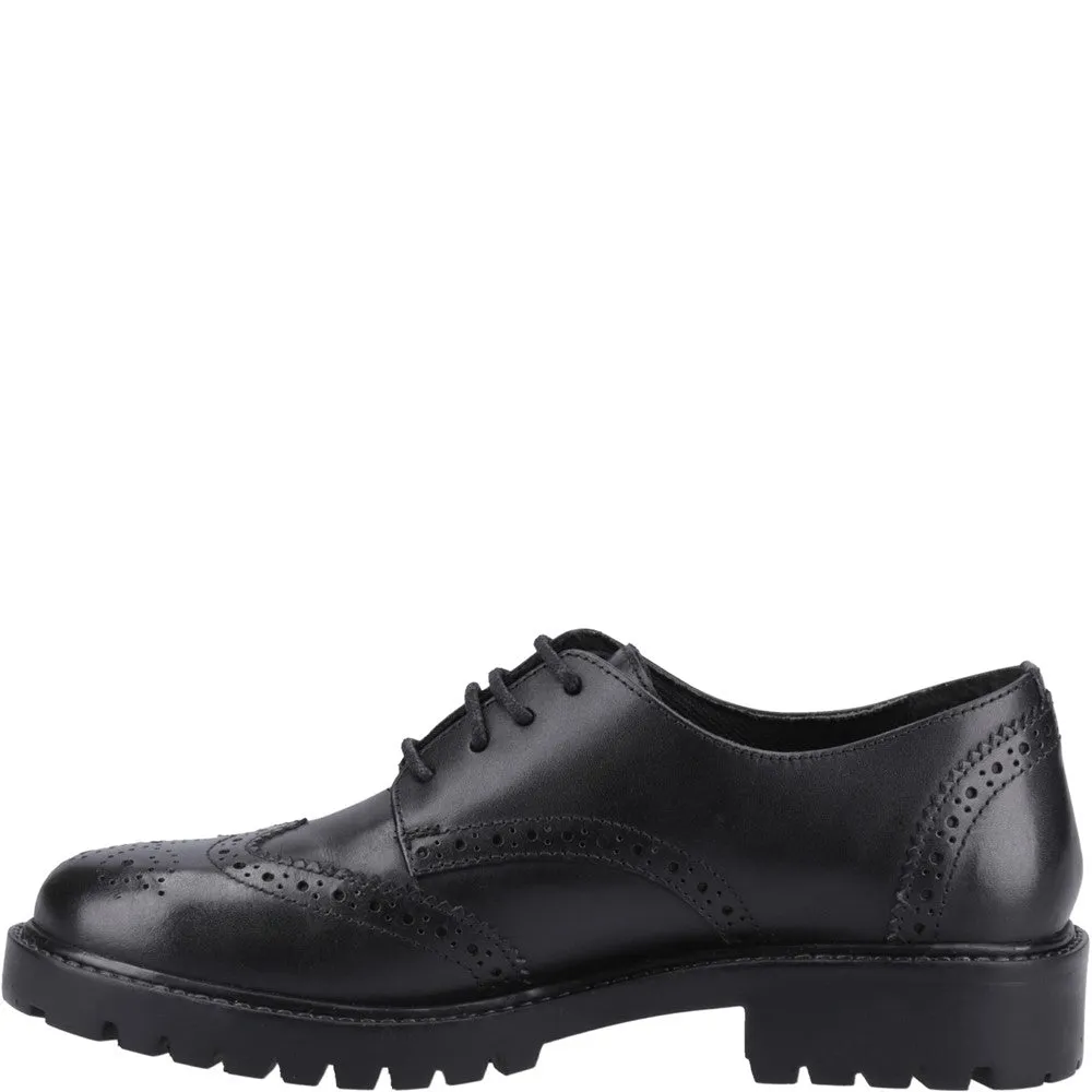 Black Lace Up Athena XL Senior School Shoes