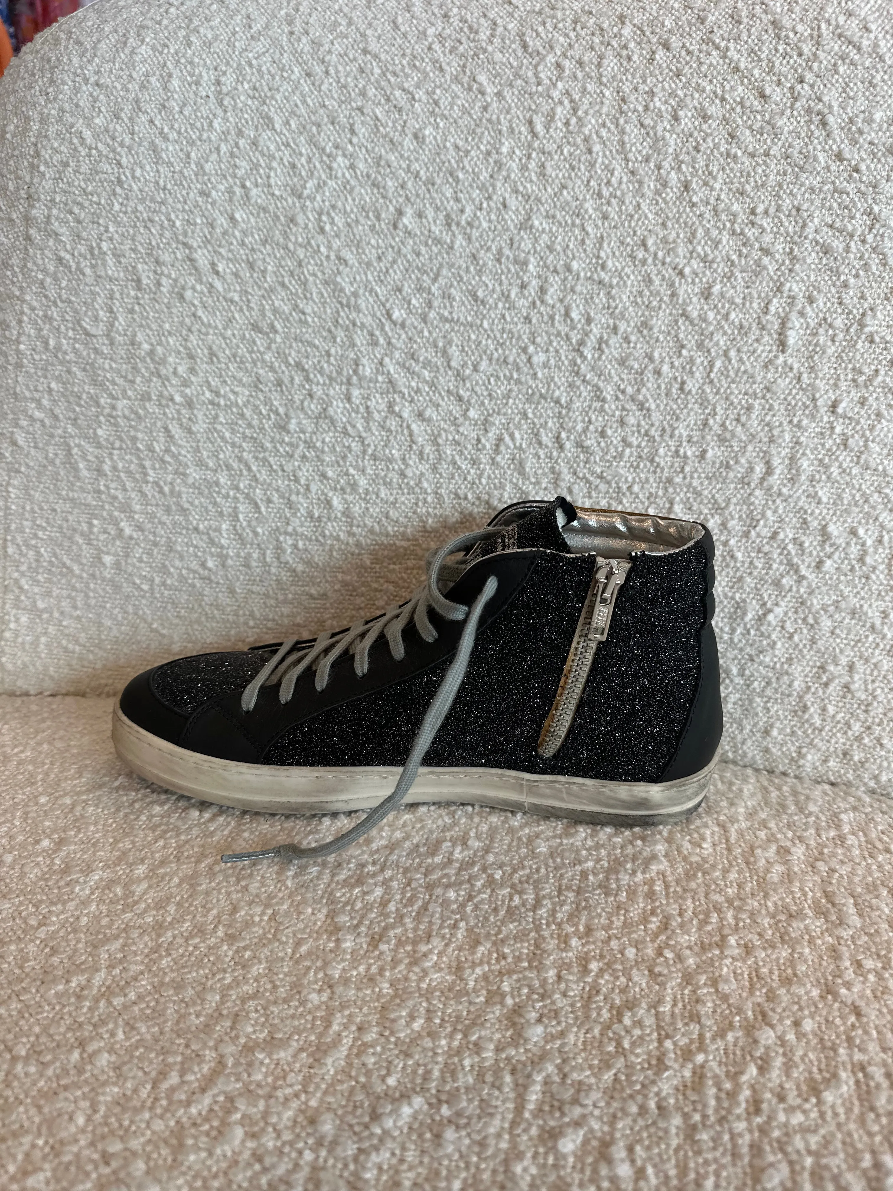 BLACK PYTHON HIGH TOP SNEAKER