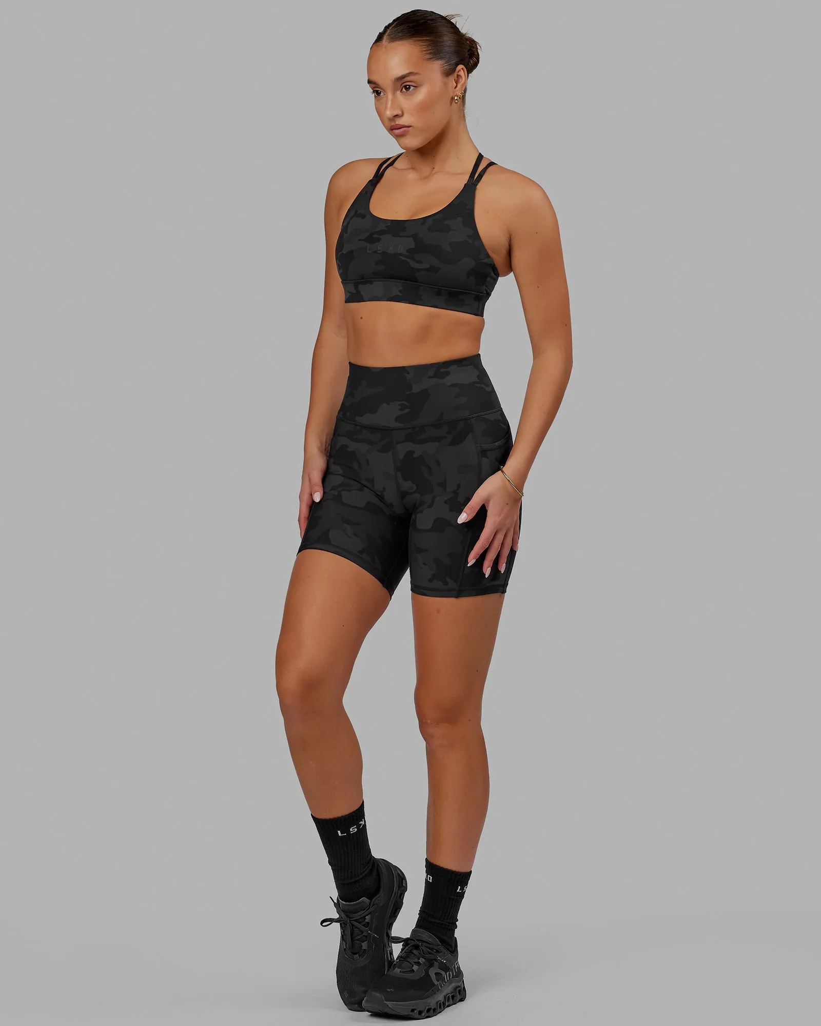 Bridge Sports Bra - Black Camo