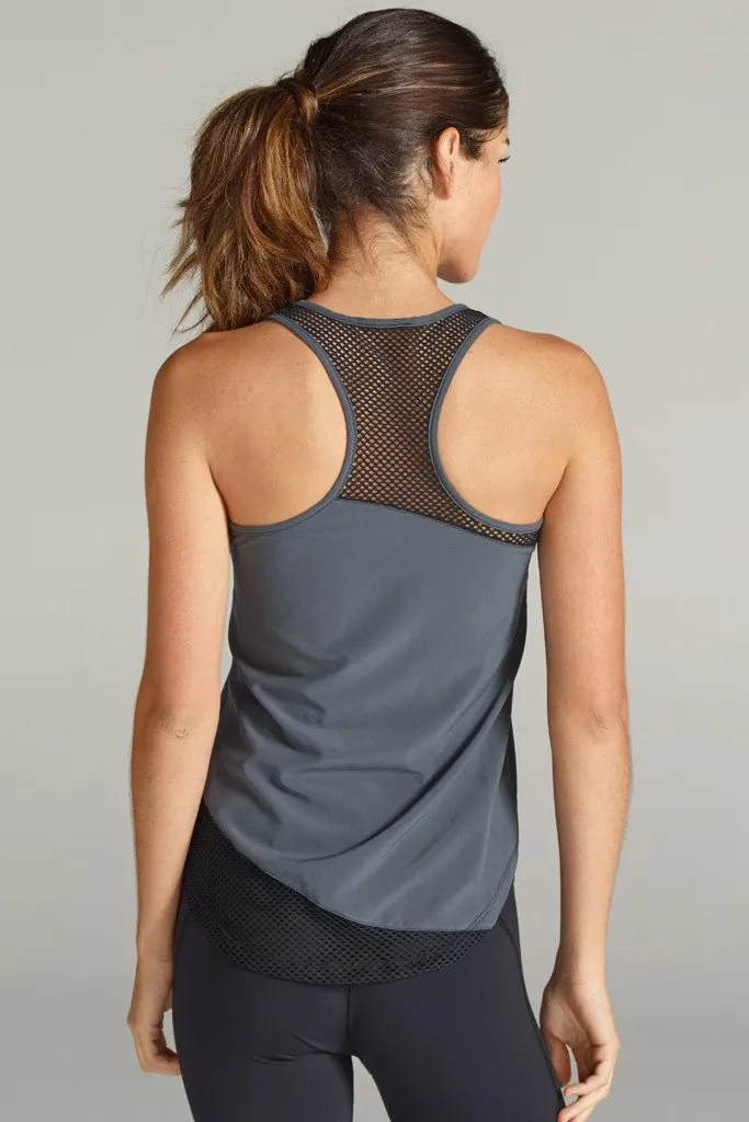 CHICHI Active Claire Asymmetrical Tank - Carbon