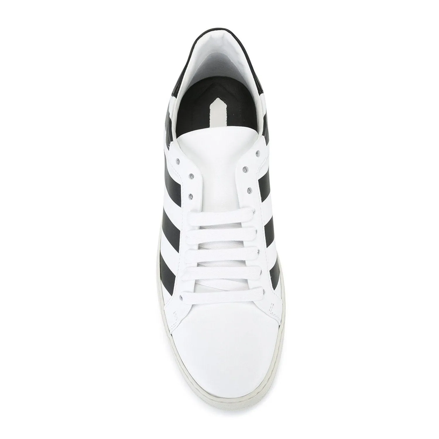 CLASSIC DIAGONAL SNEAKERS IN WHITE AND BLACK