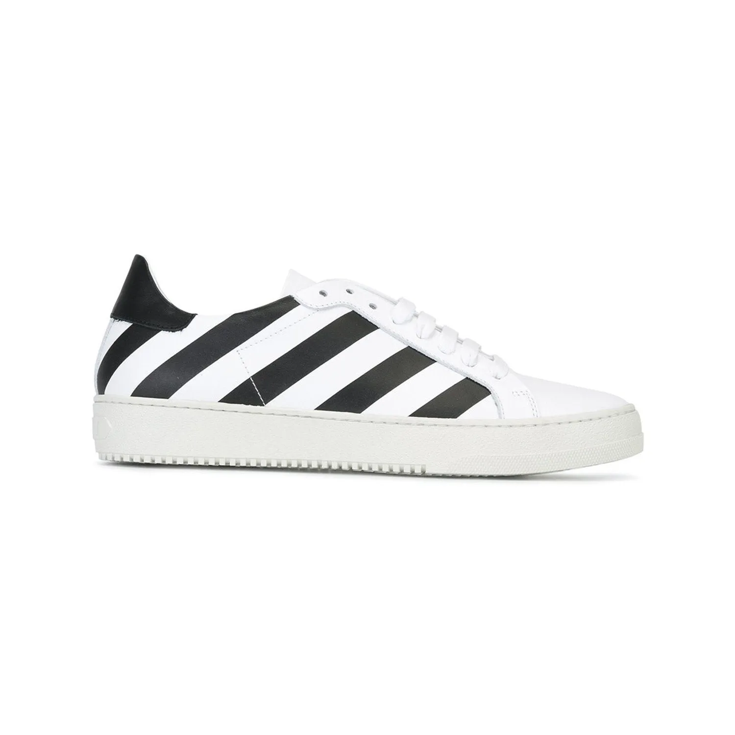 CLASSIC DIAGONAL SNEAKERS IN WHITE AND BLACK