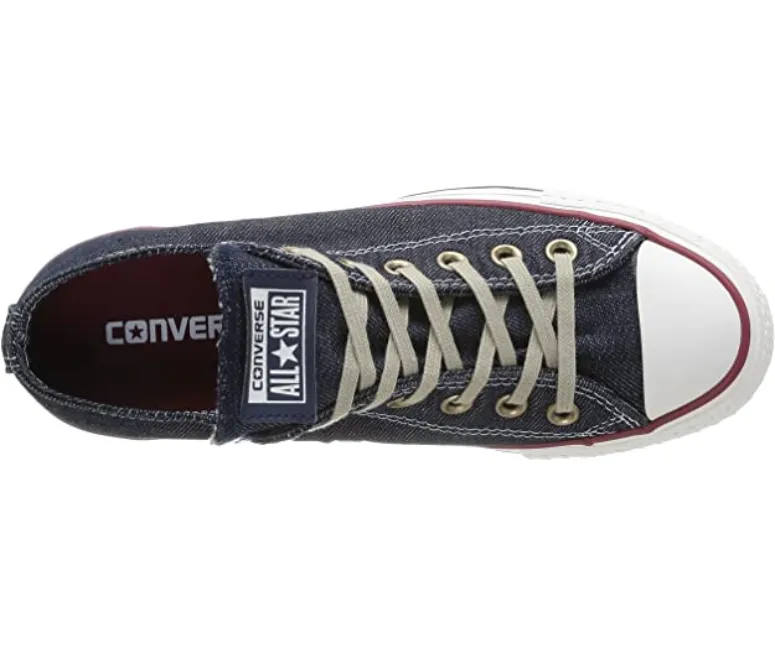 Converse scarpa sneakers da uomo in denim Ct OX 148497C blu scuro