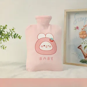 Cozy Cartoon Plush Hand Warmer - 16.91-67.63oz Winter Hot Water Bottle, PVC Material, No Batteries Required