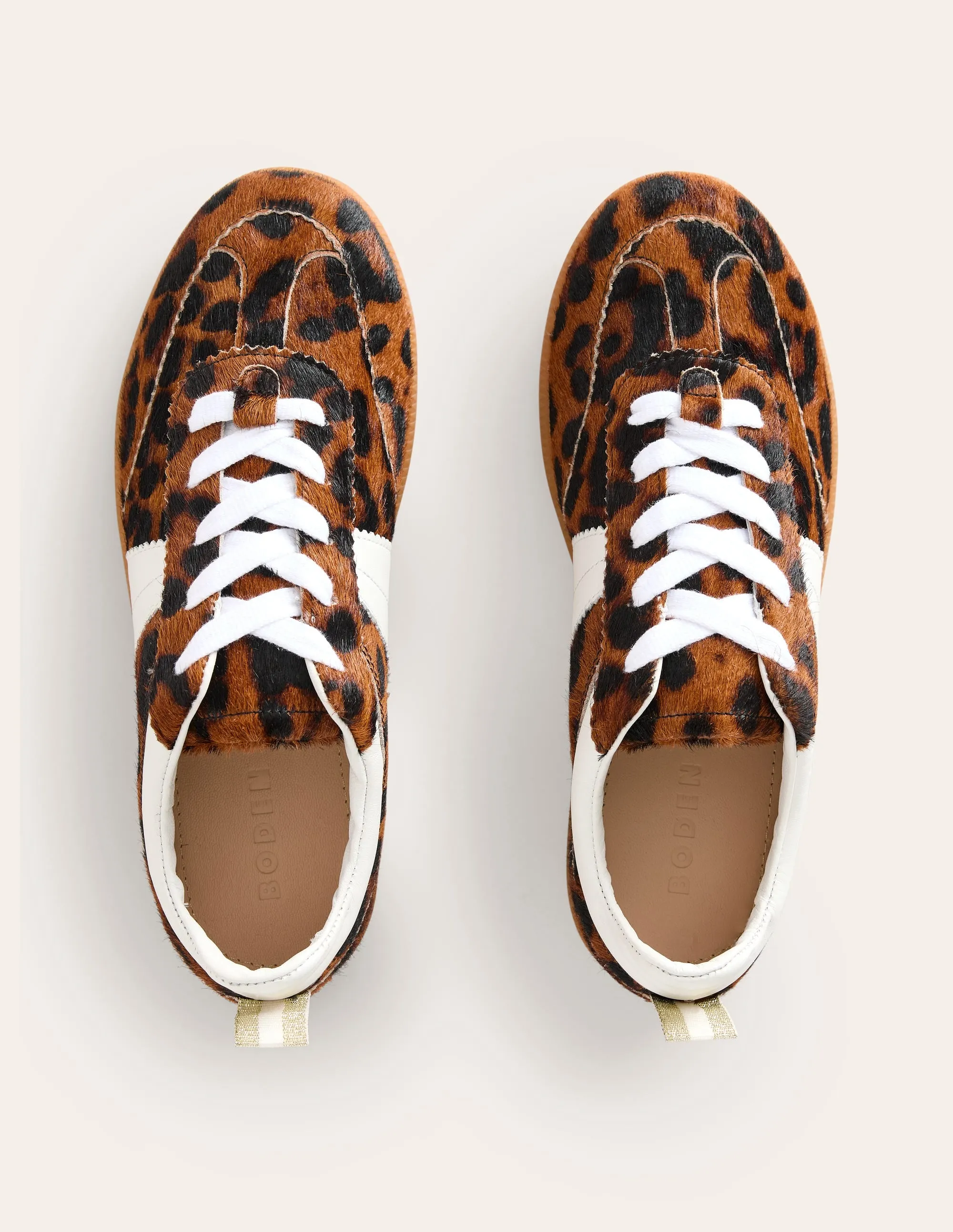 Erin Retro Tennis Trainers-Dark Classic Leopard