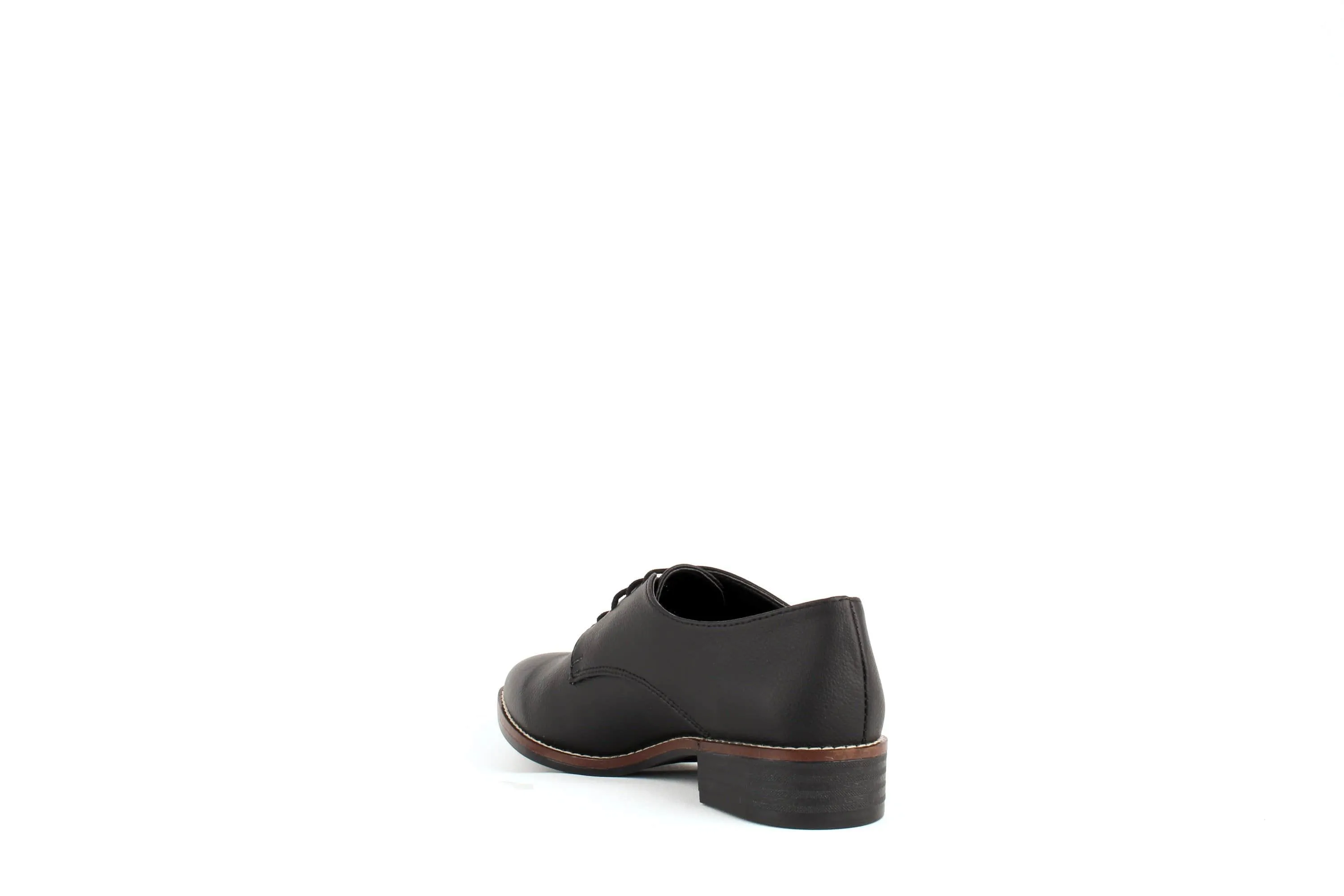 Esther Desserto® Cactus Leather Vegan Derby Shoe | Black