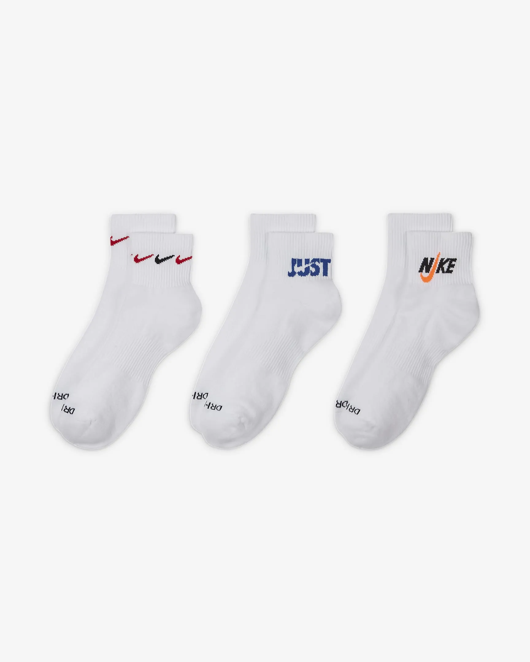 Everyday Plus Cushioned Training Ankle Socks (3 Pairs)