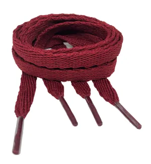 Flat Burgundy Shoelaces - 10mm wide