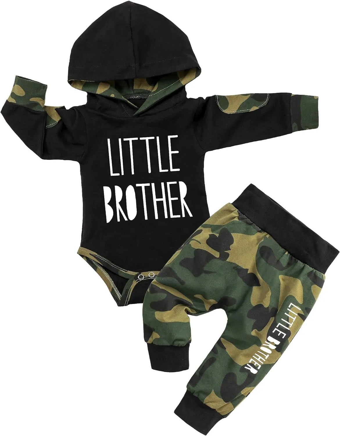 Fommy Newborn Baby Boy Clothes Plaid Letter Print Long Sleeve Hoodies   Long Pants 2PCS Fall Winter Outfits Set