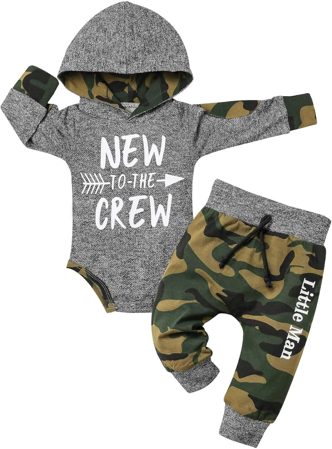 Fommy Newborn Baby Boy Clothes Plaid Letter Print Long Sleeve Hoodies   Long Pants 2PCS Fall Winter Outfits Set