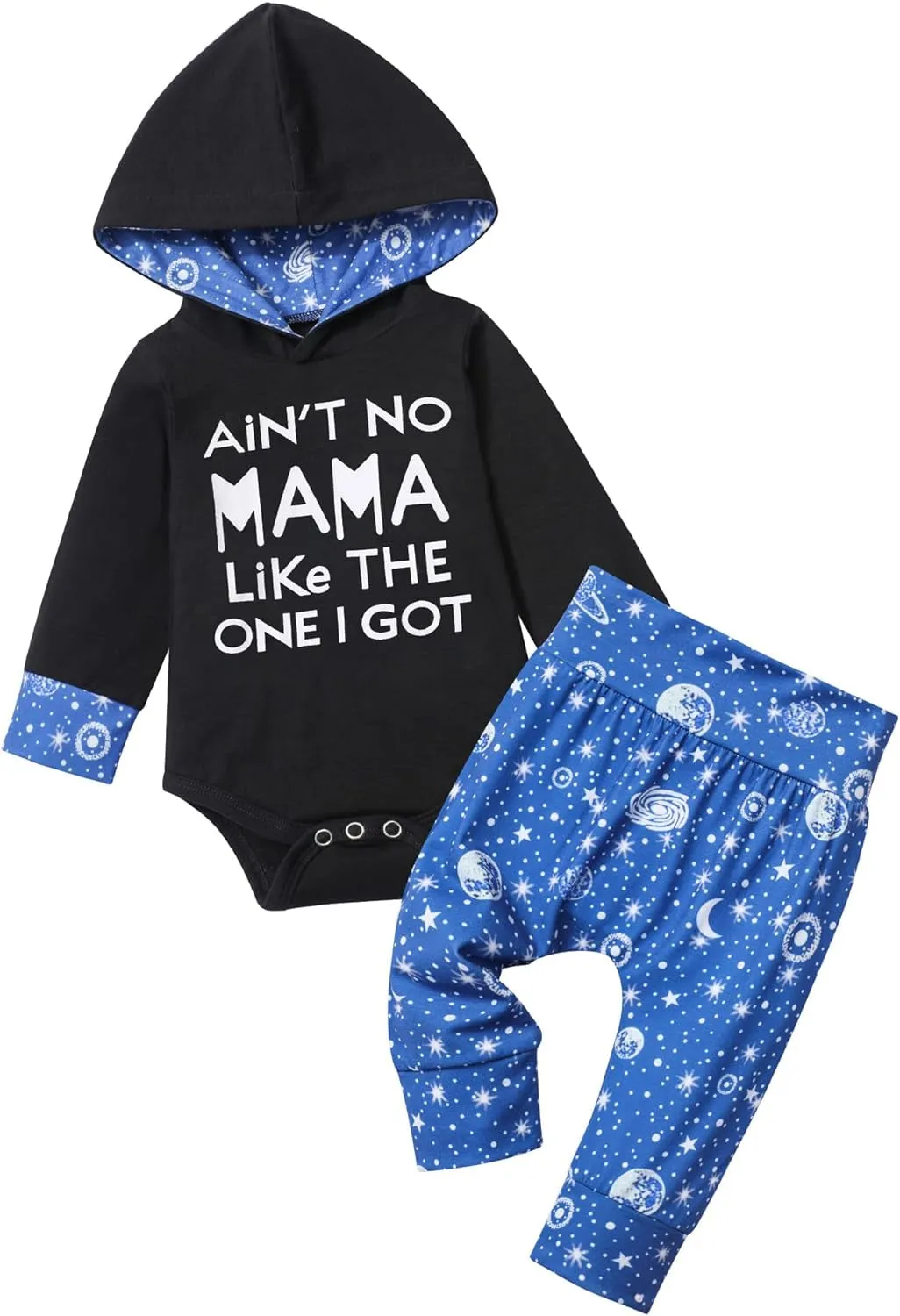 Fommy Newborn Baby Boy Clothes Plaid Letter Print Long Sleeve Hoodies   Long Pants 2PCS Fall Winter Outfits Set