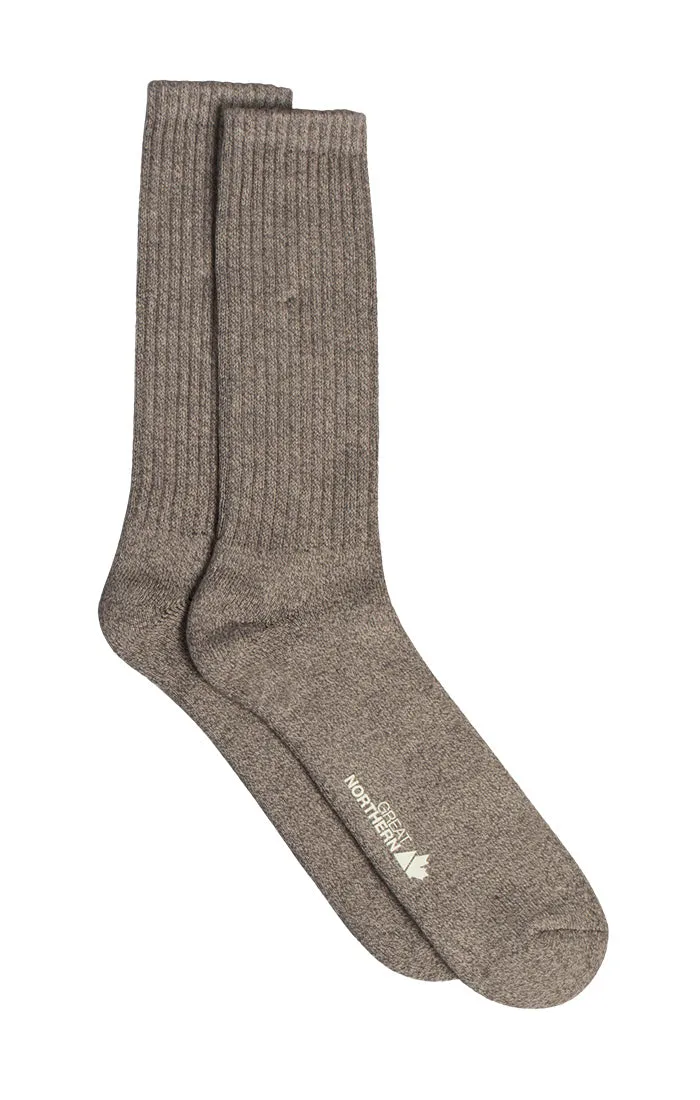 GN Casual Crew Socks - Cotton Blend - 2 PK - Black & Brown